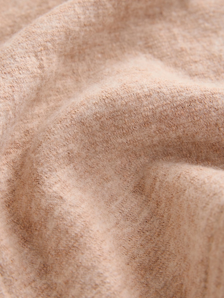Ecru Cream Textured Bouclé Shacket With Wool - Image 12 of 12