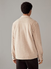 Ecru Cream Textured Bouclé Shacket With Wool - Image 2 of 12