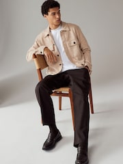 Ecru Cream Textured Bouclé Shacket With Wool - Image 5 of 12