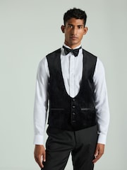 Black Velvet Waistcoat - Image 1 of 5