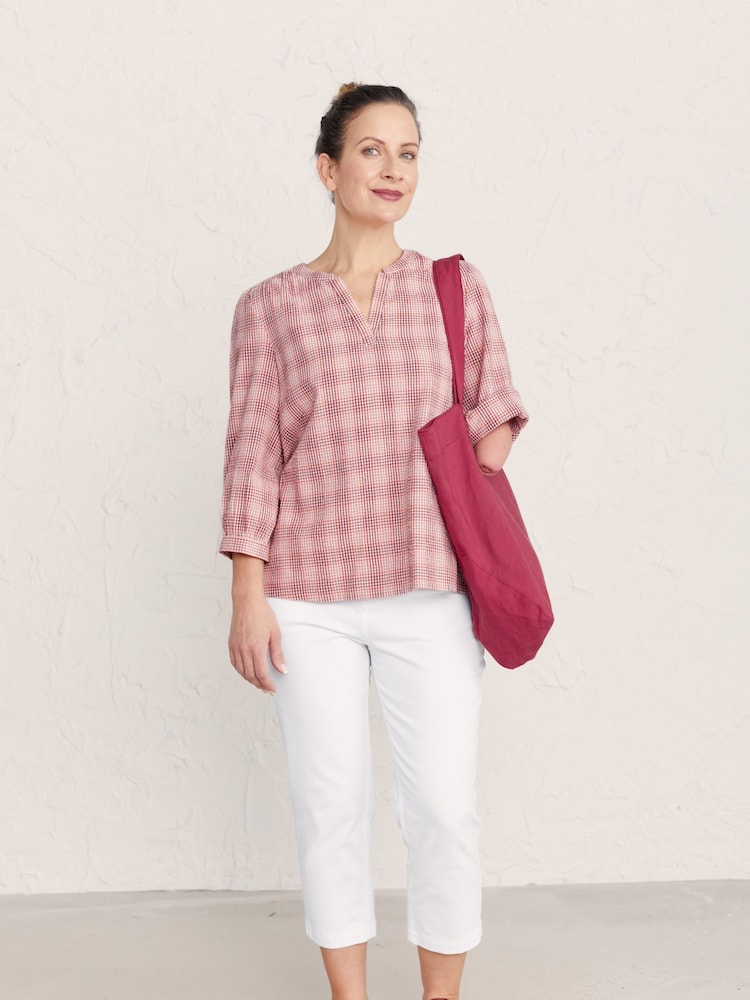 Seasalt Cornwall White Albert Quay Slim Fit Crops Trousers - Image 1 of 3