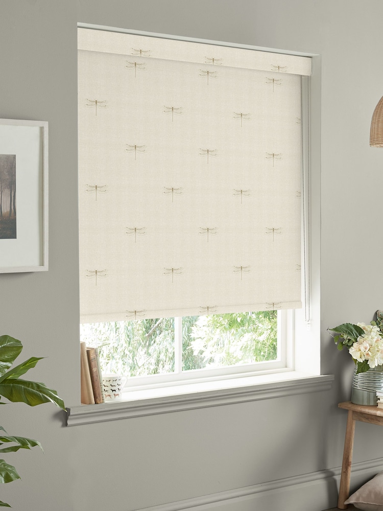 Sophie Allport Neutral Gold Vector Dragonfly Made to Measure Roller Blinds - Image 2 of 6