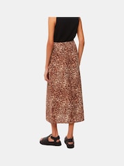 Whistles Natural Marble Spot Front Split Skirt - Image 2 of 5