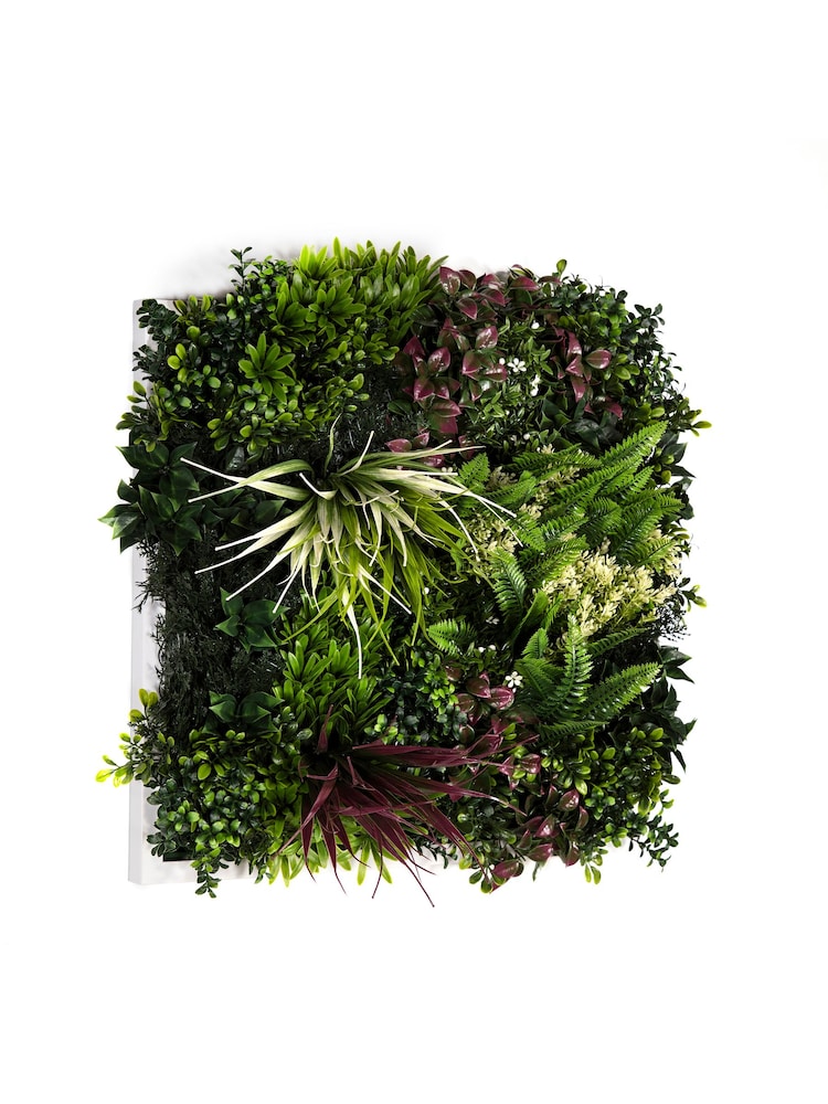 Premier Decorations Ltd Green 50x50cm Lush Tropics Artificial Garden Wall Art - Image 1 of 1