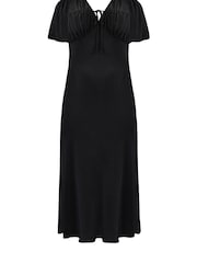 Live Unlimited Black Curve Ruched Front Maxi Dress - Image 5 of 5