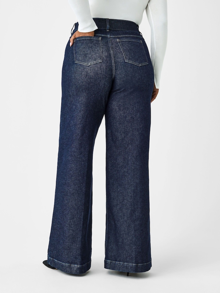SPANXshape™ Every Wear Wide Leg Jeans, Raw Indigo - Image 4 of 4