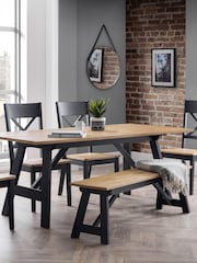 Julian Bowen Black Oak Hockley Bench - Image 2 of 6