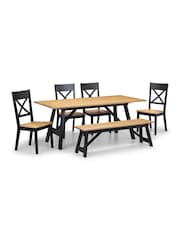 Julian Bowen Black Oak Hockley Bench - Image 6 of 6