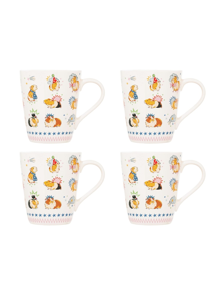 Cath Kidston Cream Stanley Mugs Set of 4 - Image 2 of 4