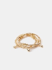 Mint Velvet Gold Tone Friendship Bracelet Set - Image 3 of 3