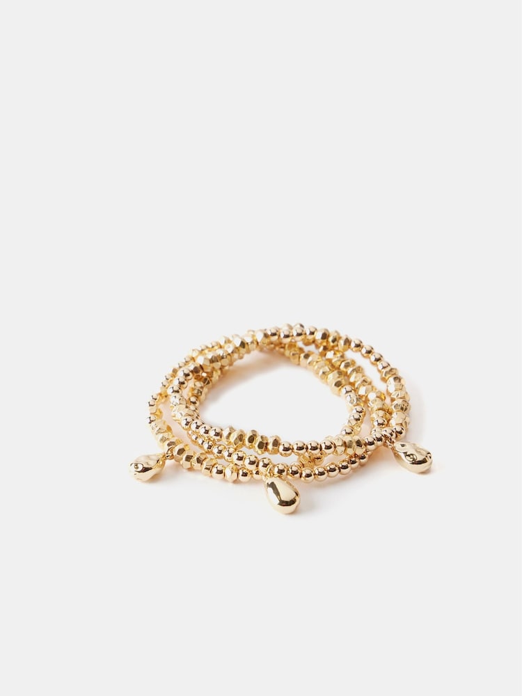 Mint Velvet Gold Tone Friendship Bracelet Set - Image 3 of 3