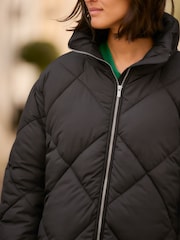 Noir - Manteau long rembourré imperméable - Image 3 de 8