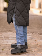 Noir - Manteau long rembourré imperméable - Image 4 de 8