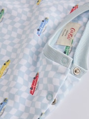 أزرق - بنقشة مربعات وتصميم وسائل نقل - طقم من سويت شيرت وبنطلون رياضي للبيبي من Cath Kidston - صورة 11 من 12