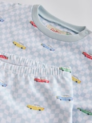 أزرق - بنقشة مربعات وتصميم وسائل نقل - طقم من سويت شيرت وبنطلون رياضي للبيبي من Cath Kidston - صورة 8 من 12