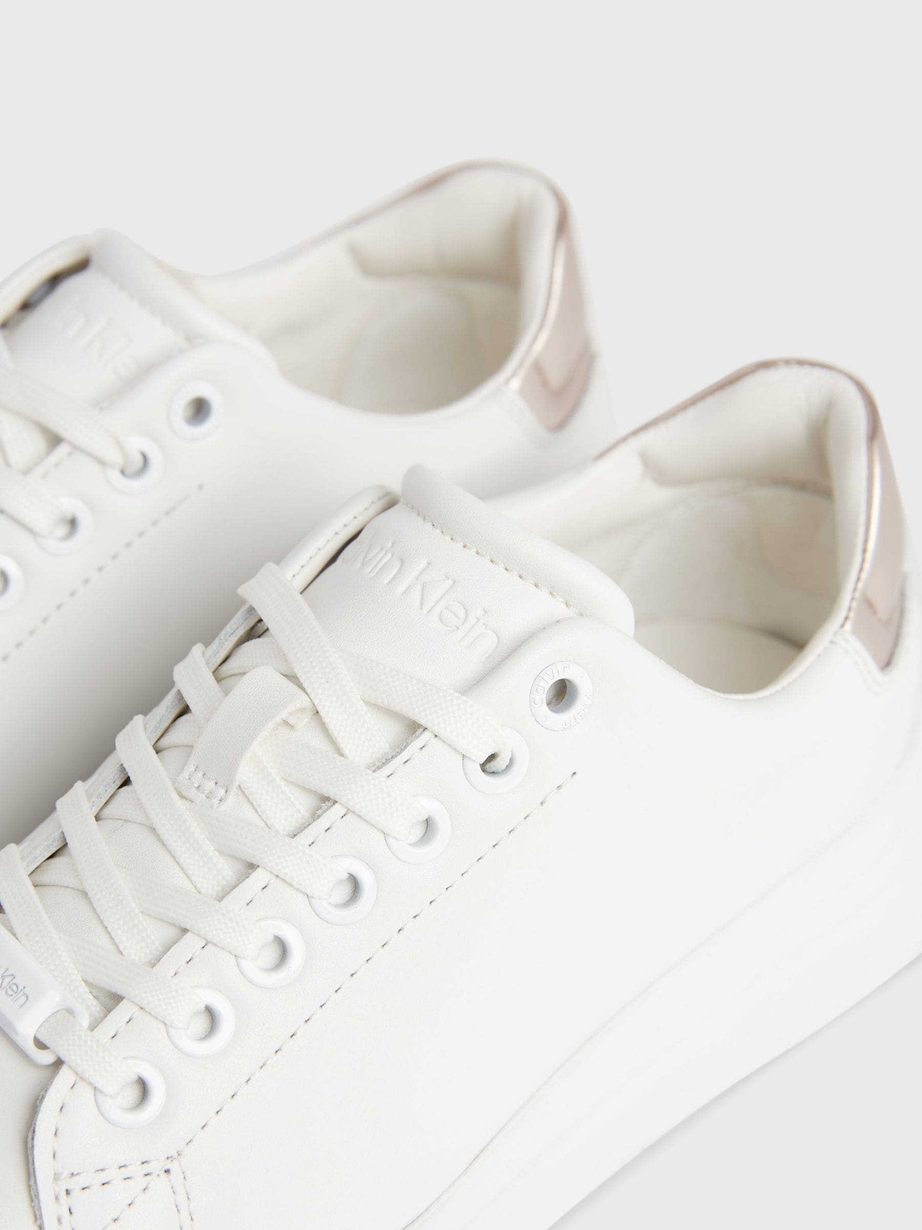 Buy Calvin Klein White Cupsole Lace-Up Leather Sneakers from Buy Calvin Klein White Cupsole Lace-Up Leather Sneakers from