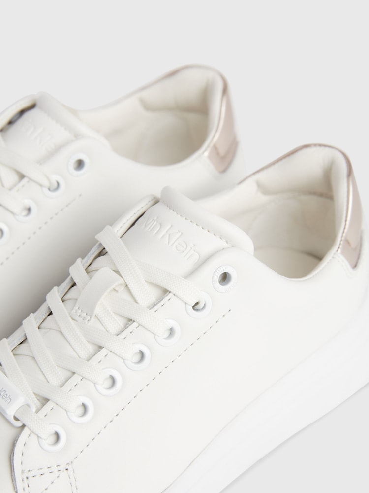 Calvin Klein Cupsole Lace-Up Leather Sneakers - Image 4 of 6
