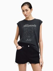 AllSaints Black Hunter Brooke Tank - Image 1 of 7