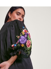 Monsoon Winny Embroidered Tunic Black Dress - Image 4 of 5