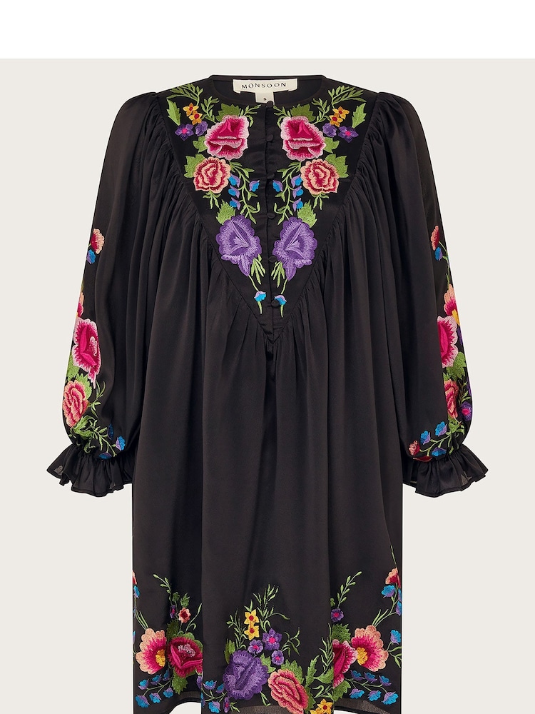 Monsoon Winny Embroidered Tunic Black Dress - Image 5 of 5 Monsoon Winny Embroidered Tunic Black Dress - Image 5 of 5