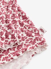 Laura Ashley Red Hargate Floral Ribbed Twosie Pyjamas Set - Image 11 of 12