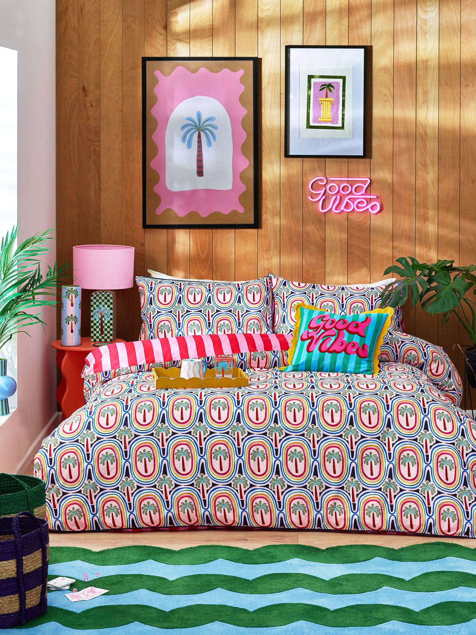 Buy Eleanor Bowmer Tropical Palm Tree 180 Thread Count Duvet Cover and Pillowcase Set from the Next UK online shop