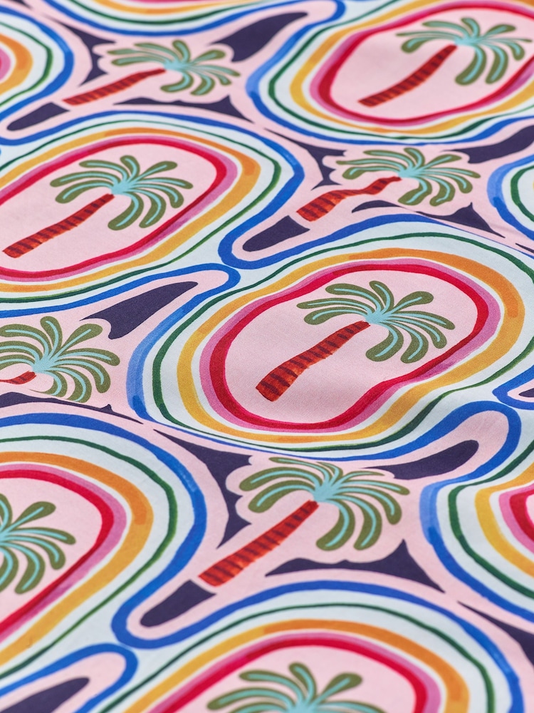 Eleanor Bowmer Tropical Palm Tree 180 Thread Count Duvet Cover and Pillowcase Set - Image 4 of 6