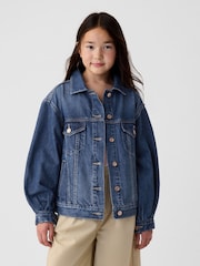 Gap Blue DÔEN Oversized Icon Denim Jacket (Kids) - Image 1 of 5
