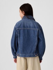Gap Blue DÔEN Oversized Icon Denim Jacket (Kids) - Image 2 of 5