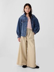Gap Blue DÔEN Oversized Icon Denim Jacket (Kids) - Image 3 of 5
