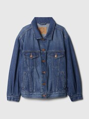 Gap Blue DÔEN Oversized Icon Denim Jacket (Kids) - Image 5 of 5