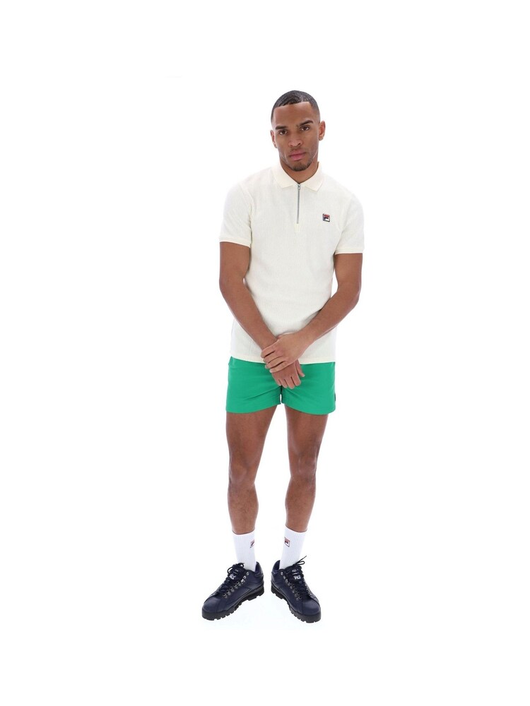 Fila Cream Kason Drop Needle Terry Polo Shirt - Image 2 of 4