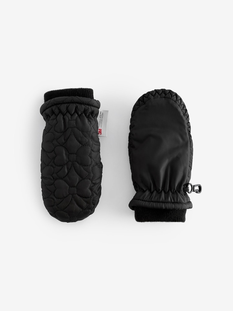 Black Bow Ski Mittens (3mths-6yrs) - Image 1 of 5