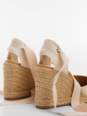 Mango Brown Lace-Up Espadrilles - Image 4 of 4
