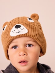 Коричневый с медведями - Hat and Mittens Set (3mths-6yrs) - Image 2 of 7