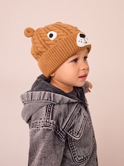 Коричневый с медведями - Hat and Mittens Set (3mths-6yrs) - Image 4 of 7