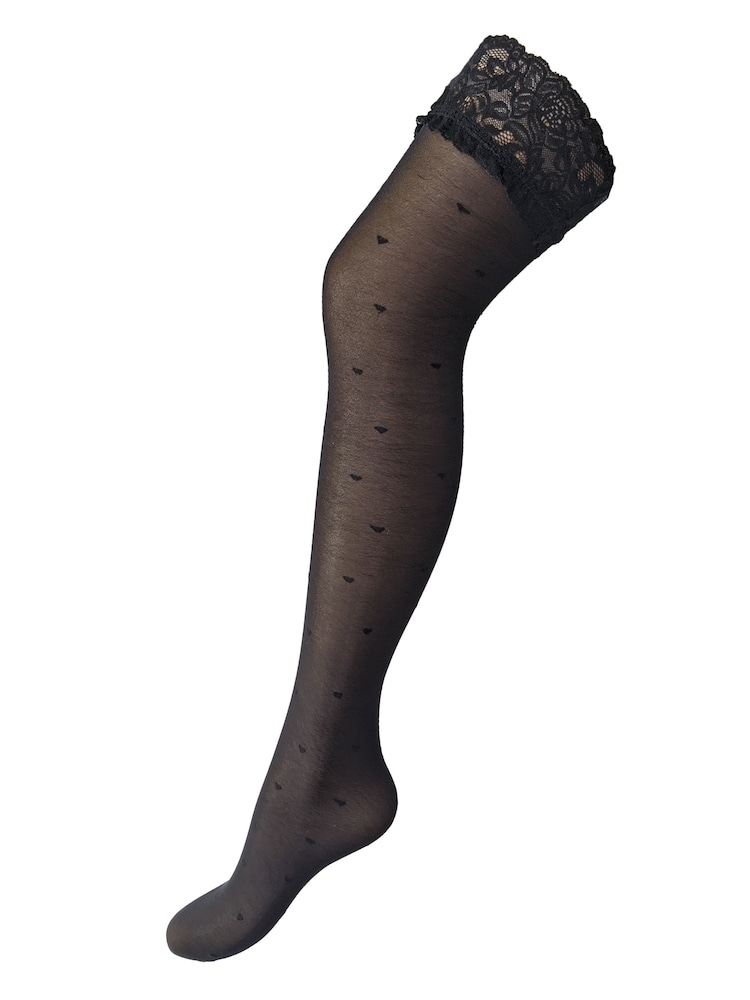 Pour Moi - Decadence Love Heart 15-denier hold-up kousen - Image 3 of 3