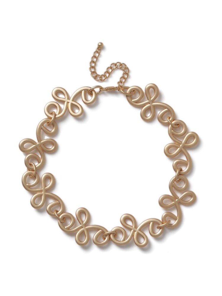 Aela Gold Tone Swirl Collar Necklace - Image 1 of 3