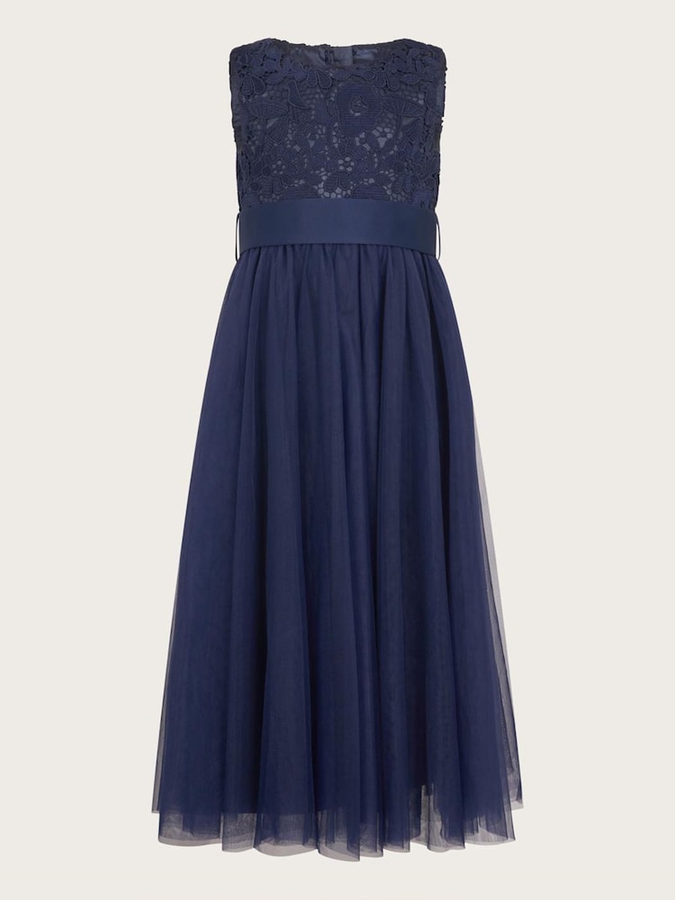 Monsoon Blue Cindy Rosette Dress - Image 1 of 2