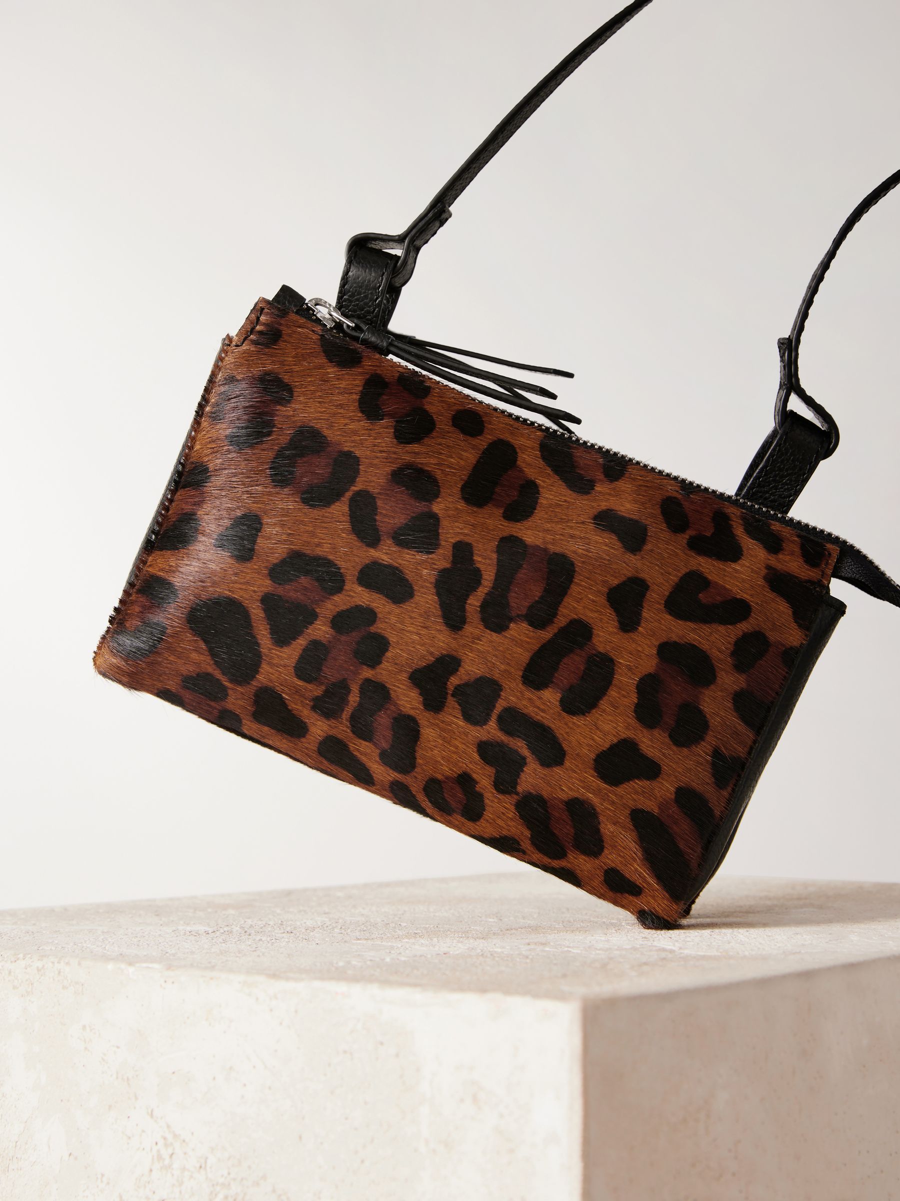 Leather animal print bag 2025