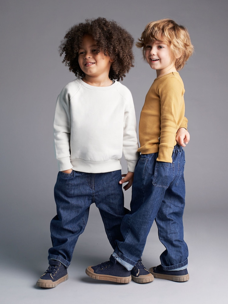 KIDLY Barrel Leg 100% Cotton Jeans - Image 1 of 6