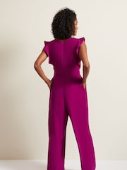 Phase Eight Magenta Purple Petite Ayla Ruffle Wrap Jumpsuit - Image 2 of 6