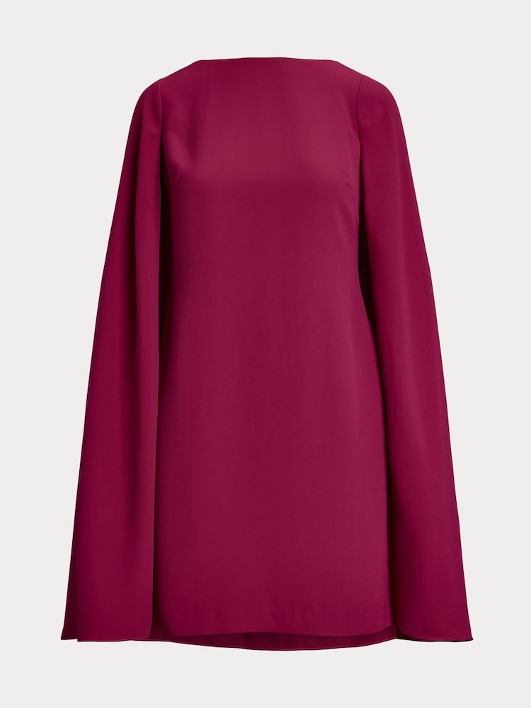 Lauren Ralph Lauren Petra Cape Georgette Cocktail Mini Dress - Image 9 of 9 Lauren Ralph Lauren Petra Cape Georgette Cocktail Mini Dress - Image 9 of 9