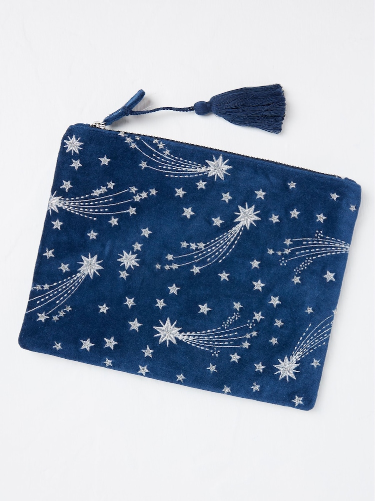 FatFace Navy Blue Star Pouch - Image 1 of 2 FatFace Navy Blue Star Pouch - Image 1 of 2