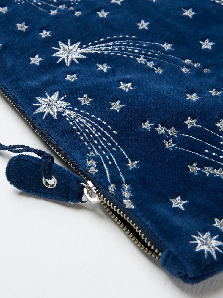 FatFace Navy Blue Star Pouch - Image 2 of 2 FatFace Navy Blue Star Pouch - Image 2 of 2