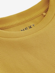 Ochre Yellow Long Sleeve Ribbed Top (3-16yrs) - Image 6 of 6
