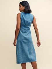 Nobody's Child Blue Denim Sandra Plain Midi Dress - Image 2 of 5