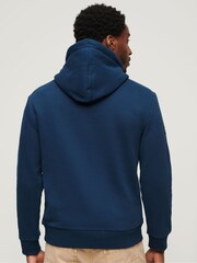 Superdry Blue Athletic Script Embroidered Graphic Hoodie - Image 2 of 6