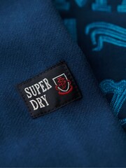 Superdry Blue Athletic Script Embroidered Graphic Hoodie - Image 5 of 6