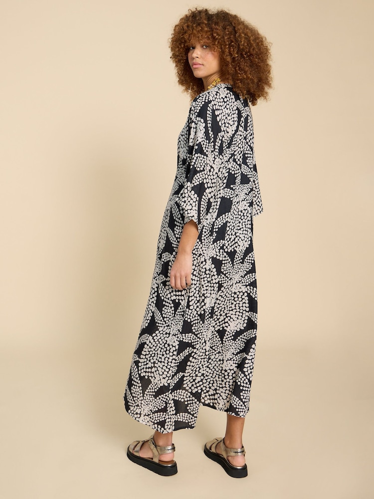White Stuff Black Cleo Kimono - Image 2 of 7 White Stuff Black Cleo Kimono - Image 2 of 7